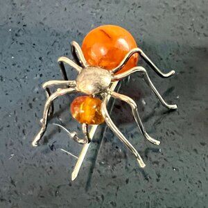 Sale! Vintage Art Deco HoneyColor Spider Bug Pin/Brooch (1)